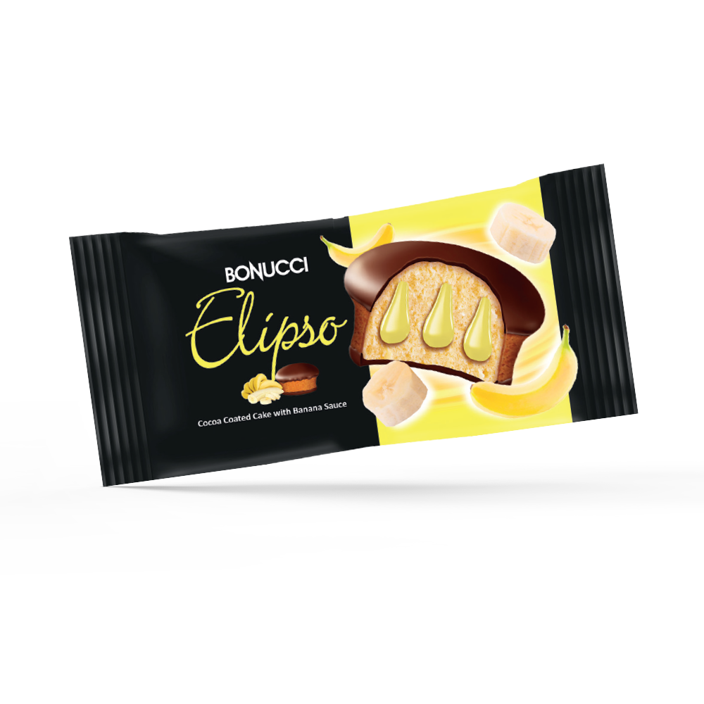 Bonucci Elipso Muz Sos Dolgulu Kako Kaplamalı Kek