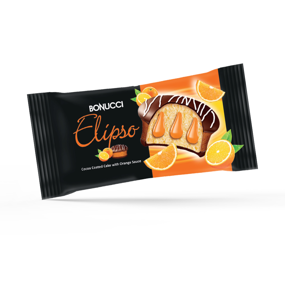 Bonucci Elipso Portakal Sos Dolgulu Kako Kaplamalı Kek