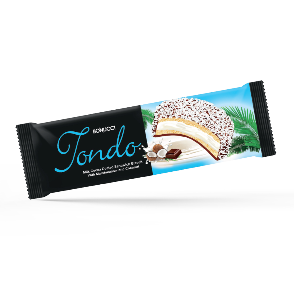 Bonucci Tondo Kako Kaplamalı Marhsmallow Bisküvi