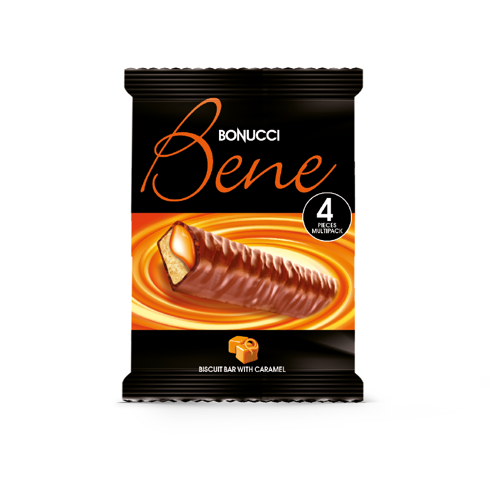 Bonucci Bene Çikolata Kaplamalı Karamelli Bisküvi